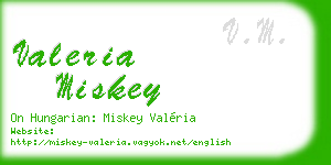 valeria miskey business card