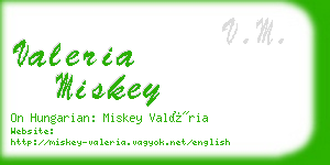 valeria miskey business card